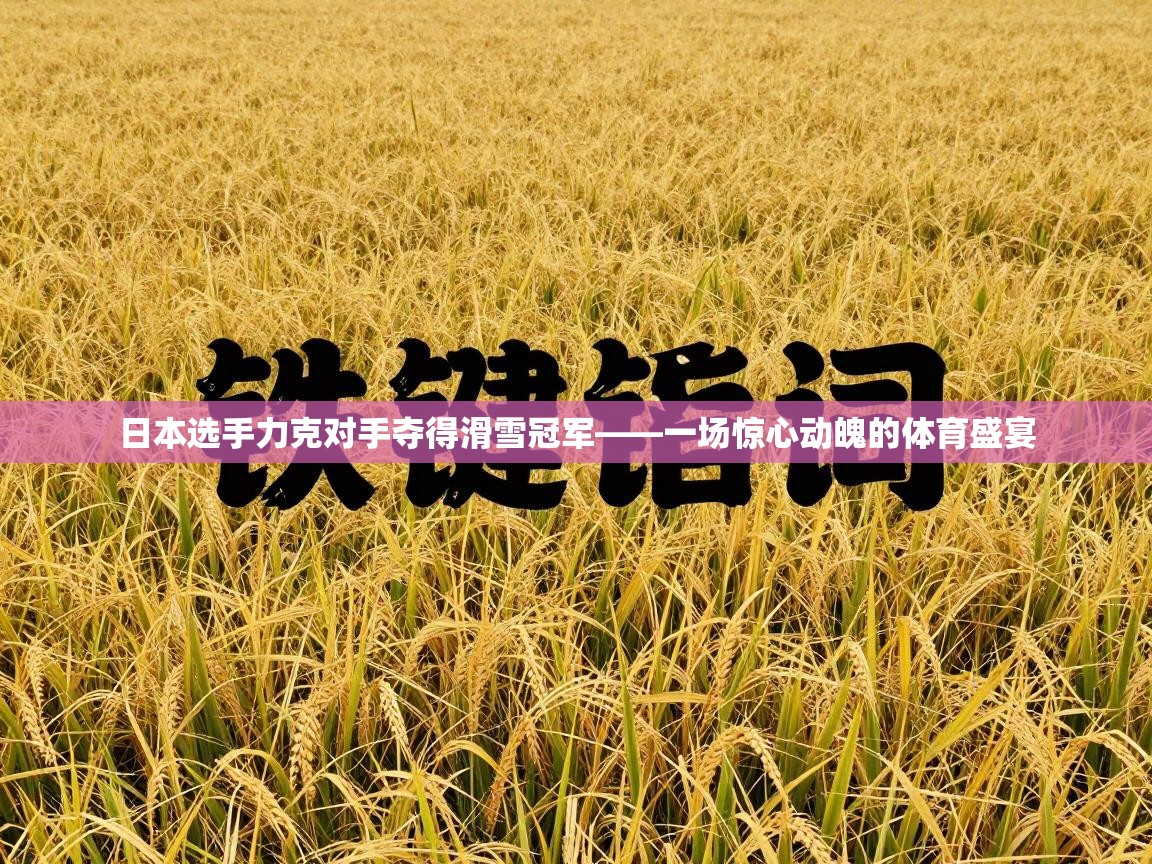 日本选手力克对手夺得滑雪冠军——一场惊心动魄的体育盛宴 第2张